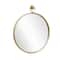 18" Round Wall Mirror in Gold Metal Frame by Ashland®
